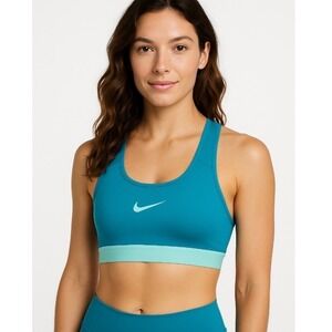 Nik Dri-FIT Sports Bra XS Blue Lagoon Copa Mint Medium‎ Support Workout Top